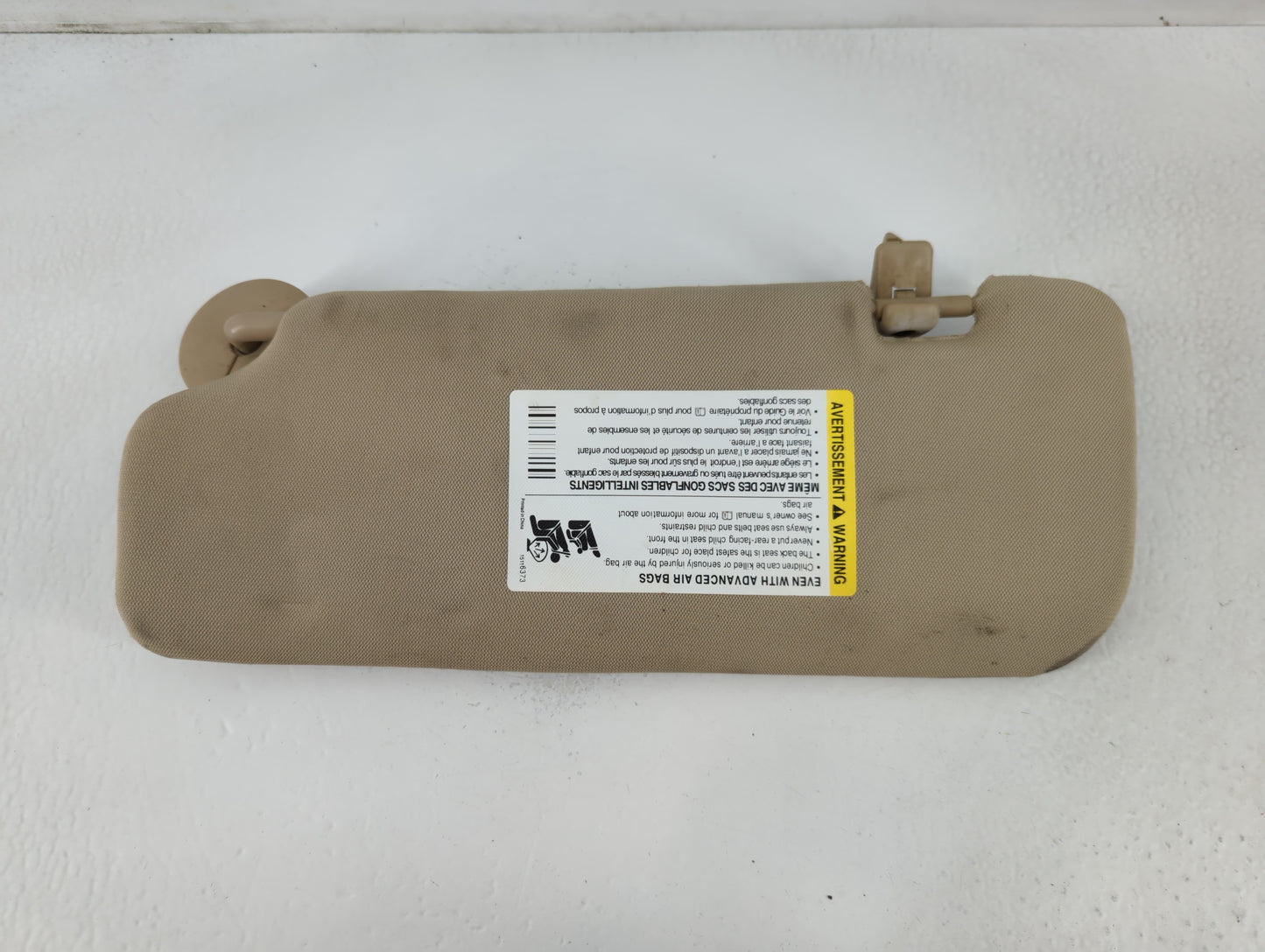 2006-2016 Chevrolet Impala Sun Visor Shade Replacement Passenger Right Mirror Fits OEM Used Auto Parts - Oemusedautoparts1.c