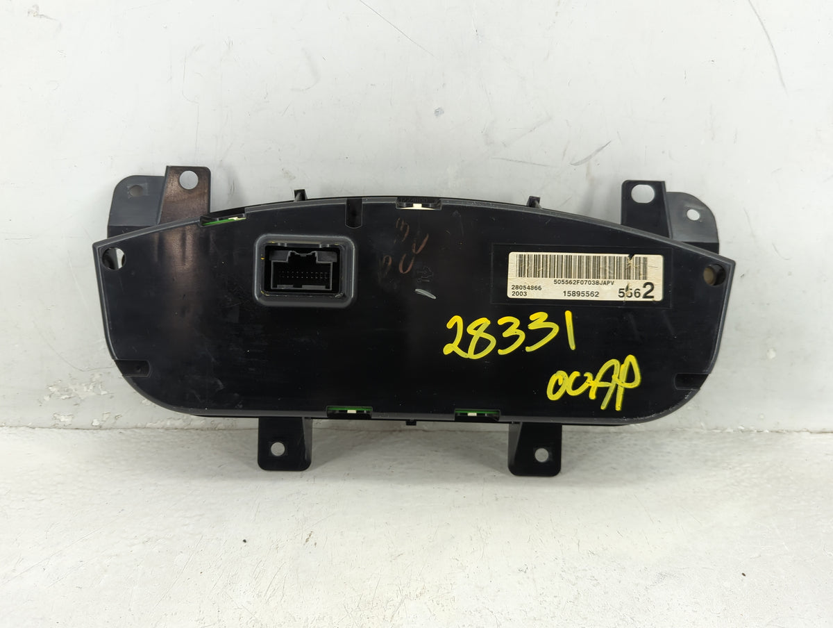 2007 Chevrolet Impala Instrument Cluster Speedometer Gauges P/N:15895562 28054866 Miles:250K Fits OEM Used Auto Parts - Oemu