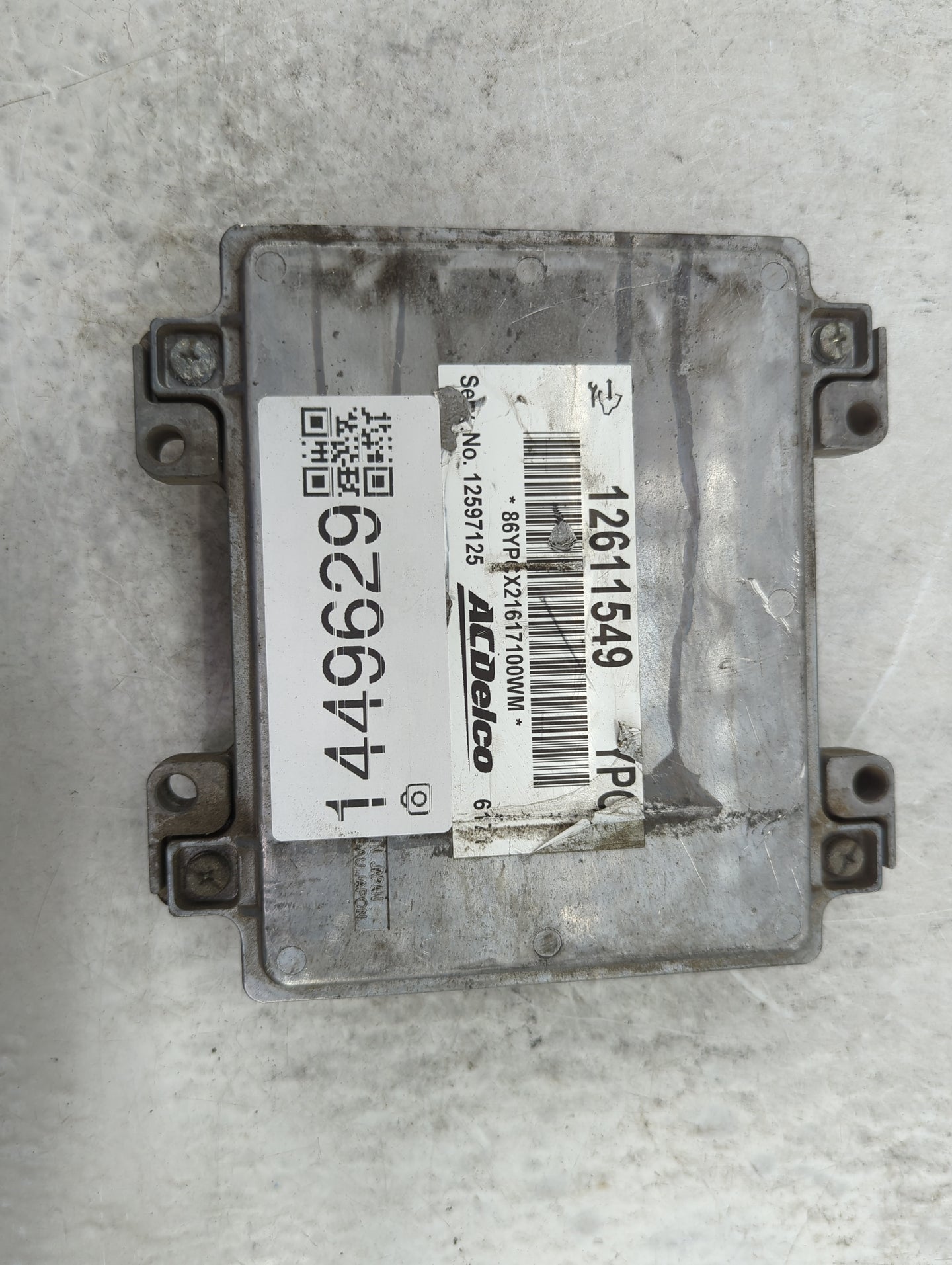 2007-2012 Chevrolet Malibu PCM Engine Control Computer ECU ECM PCU OEM P/N:1261549 12635902 Fits OEM Used Auto Parts - Oemus