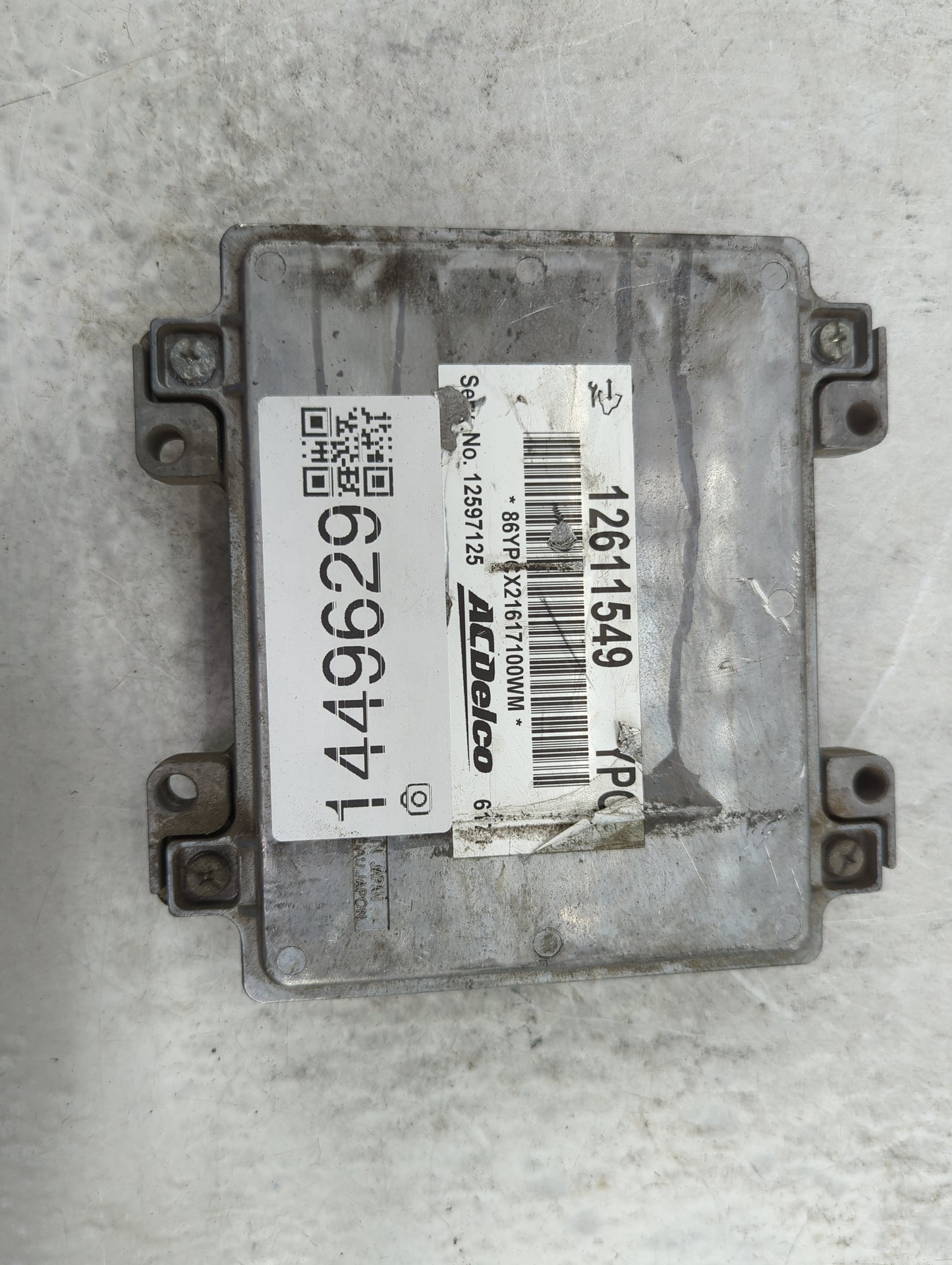2007-2012 Chevrolet Malibu PCM Engine Control Computer ECU ECM PCU OEM P/N:1261549 12635902 Fits OEM Used Auto Parts - Oemus