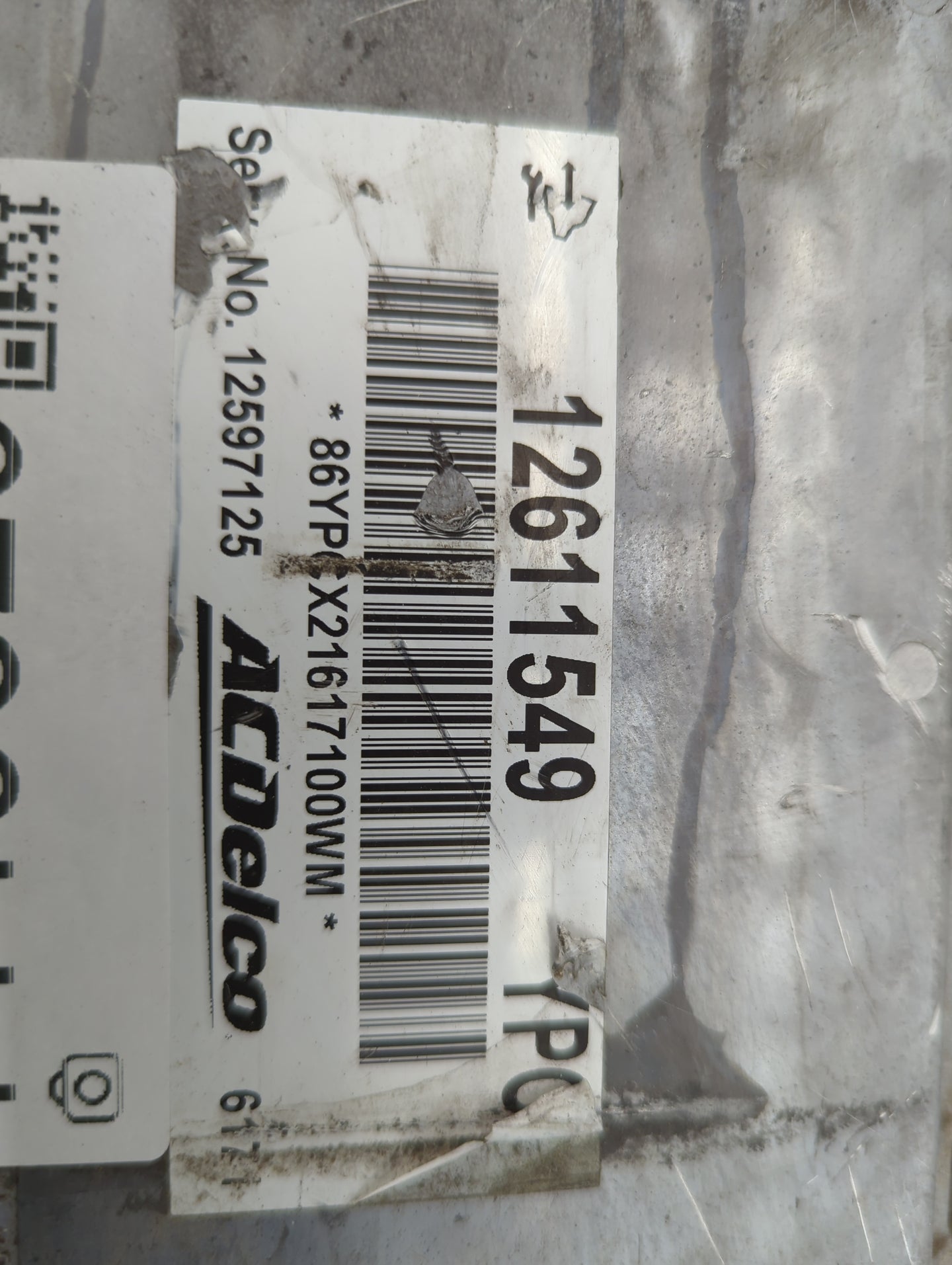 2007-2012 Chevrolet Malibu PCM Engine Control Computer ECU ECM PCU OEM P/N:1261549 12635902 Fits OEM Used Auto Parts - Oemus
