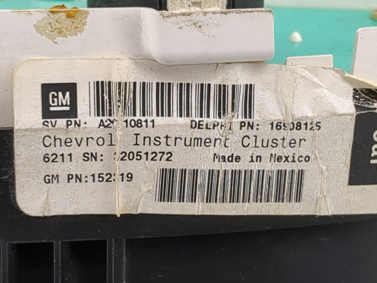 2007 Chevrolet Malibu Instrument Cluster Speedometer Gauges P/N:15298119 16808125, A2C10811 Miles: Fits OEM Used Auto Parts 