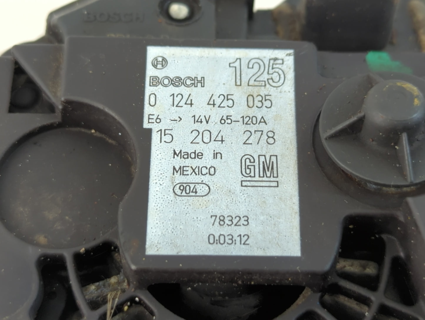 2007-2014 Chevrolet Silverado 2500 Alternator Replacement Generator Charging Assembly Engine OEM P/N:0 124 425 035 Fits OEM 