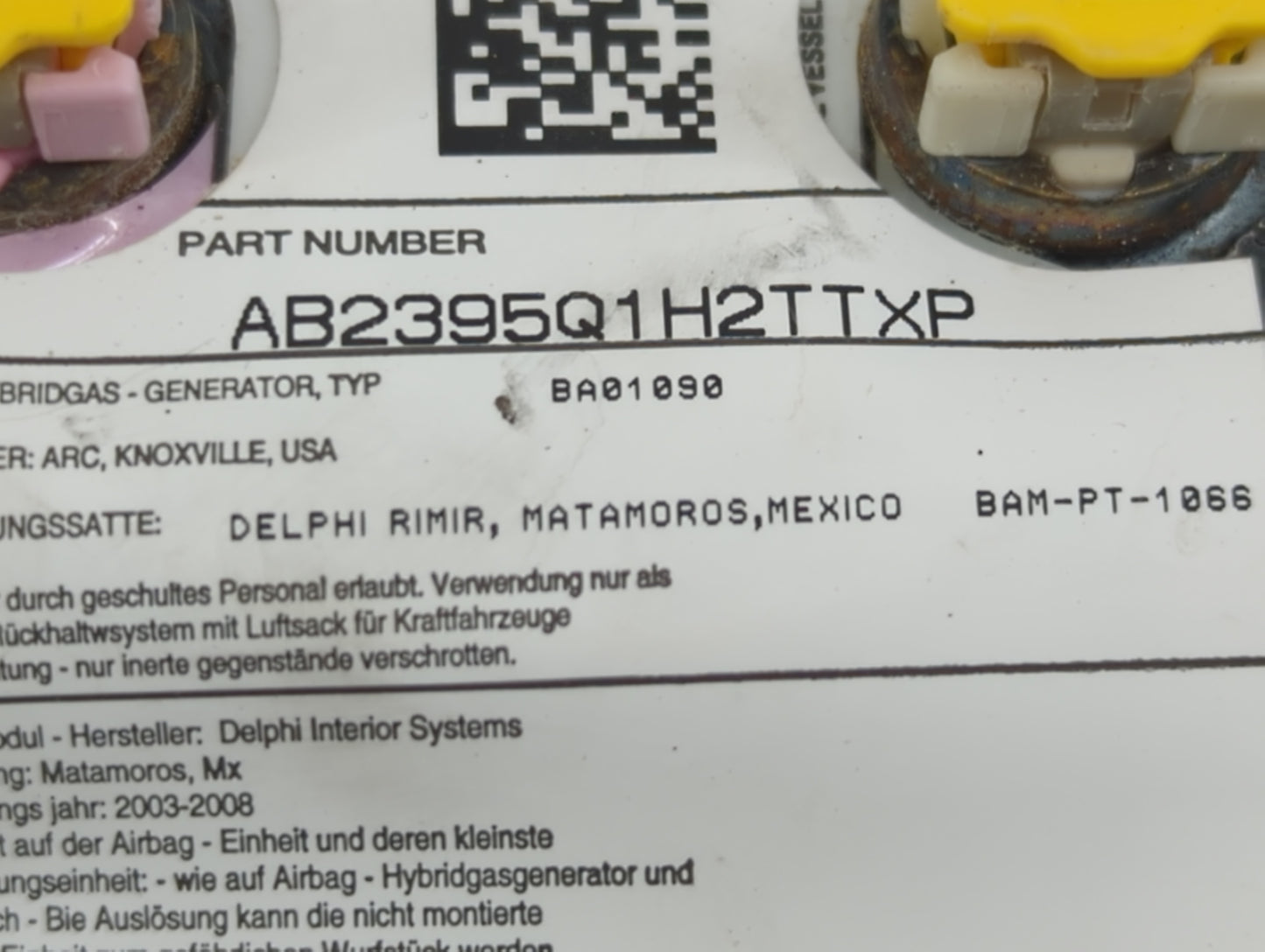 2006 Chevrolet Trailblazer Air Bag Driver Left Steering Wheel Mounted 1466068 - Oemusedautoparts1.com