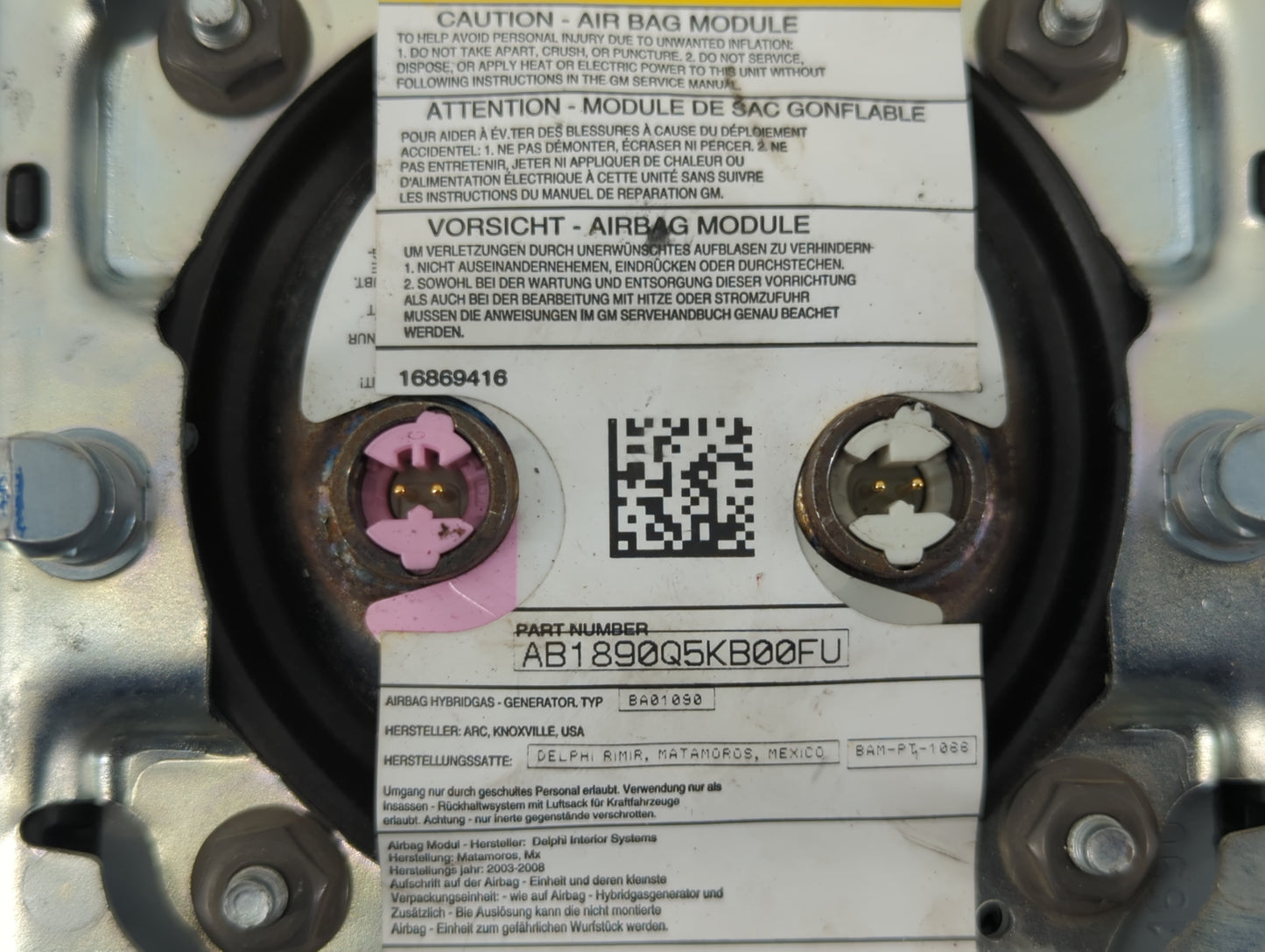 2006-2009 Chevrolet Trailblazer Air Bag Passenger Right Dashboard Oem - Oemusedautoparts1.com