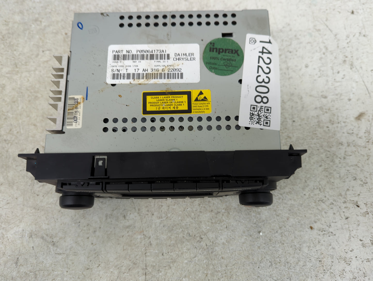 2005-2007 Chrysler 300 Radio AM FM Cd Player Receiver Replacement P/N:P05064173AI Fits Fits 2004 2005 2006 2007 2008 2009 20