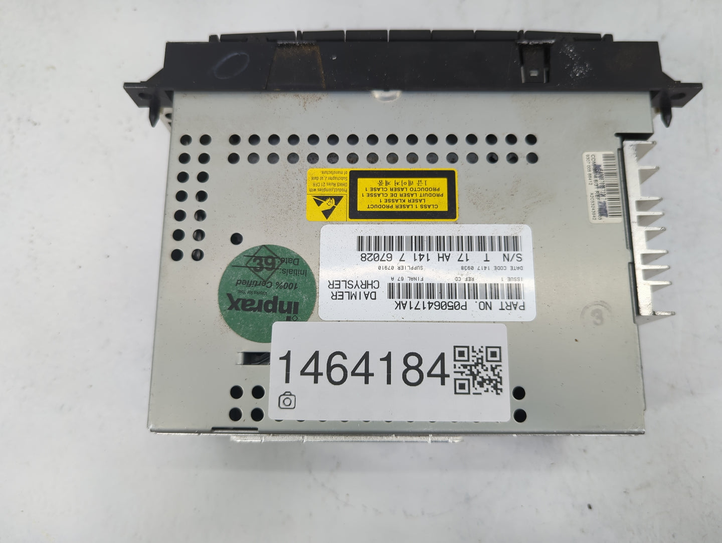 2005-2007 Chrysler 300 Radio AM FM Cd Player Receiver Replacement P/N:P05064171AK Fits Fits 2005 2006 2007 2008 2009 OEM Use