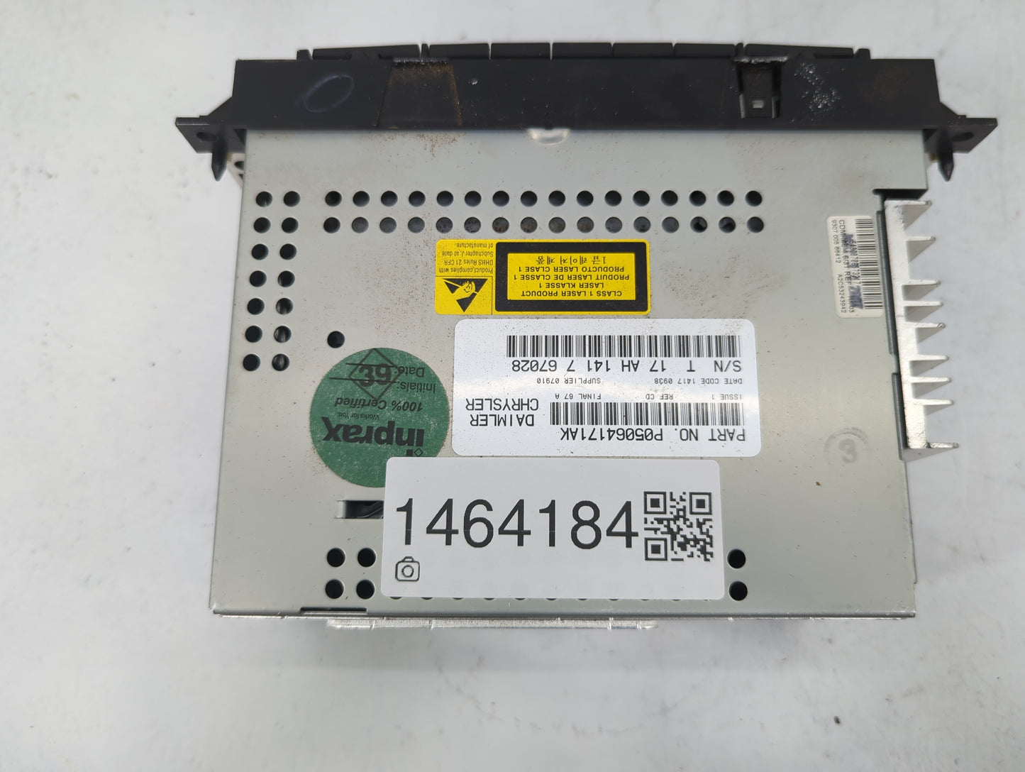 2005-2007 Chrysler 300 Radio AM FM Cd Player Receiver Replacement P/N:P05064171AK Fits Fits 2005 2006 2007 2008 2009 OEM Use