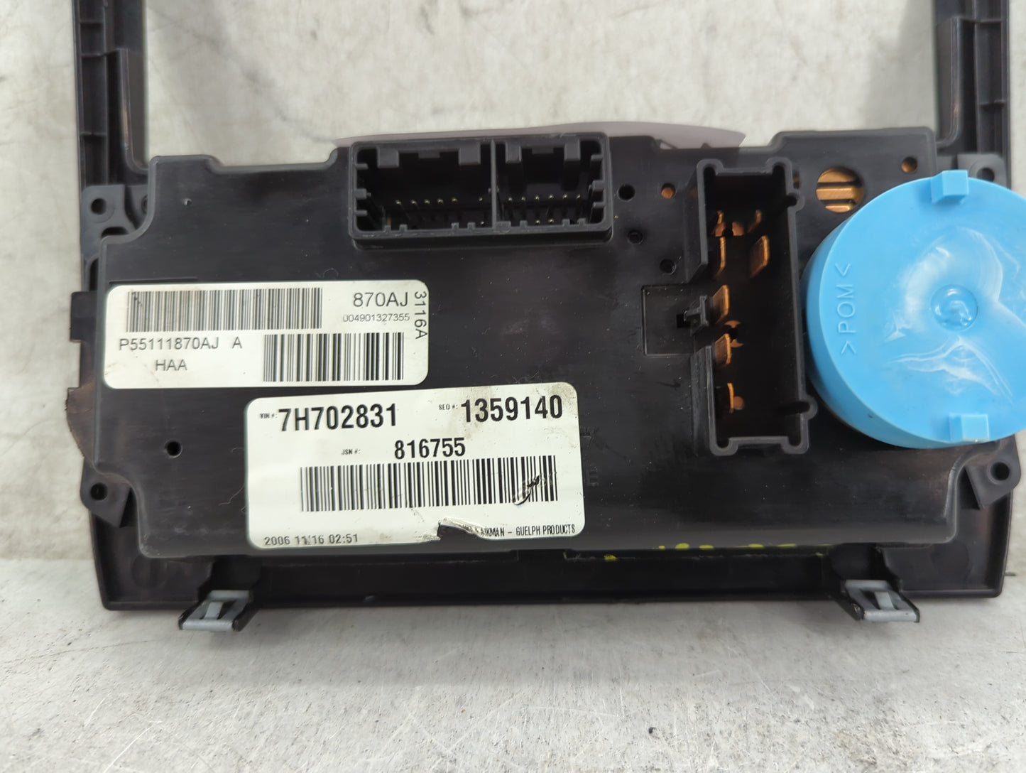 2005-2007 Chrysler 300 Climate Control Module Temperature AC/Heater Replacement P/N:P55111870AJ 7H702831 Fits Fits 2005 2006