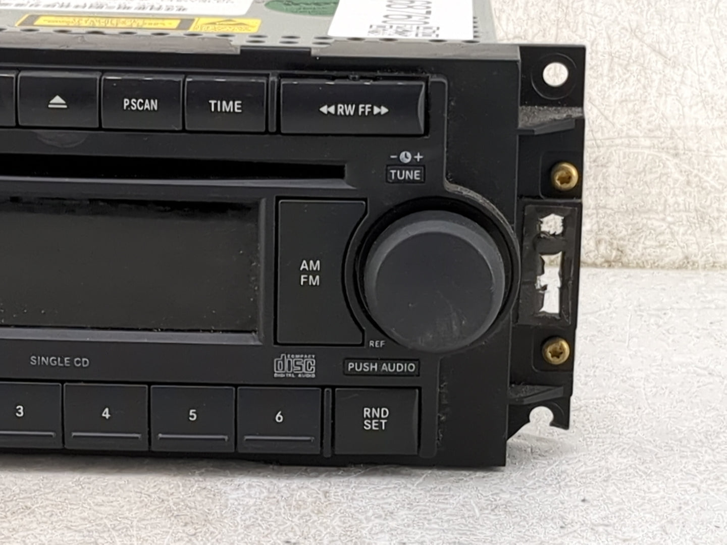 2007 Chrysler 300 Radio AM FM Cd Player Receiver Replacement P/N:P05064173AH Fits Fits 2005 2006 OEM Used Auto Parts - Oemus