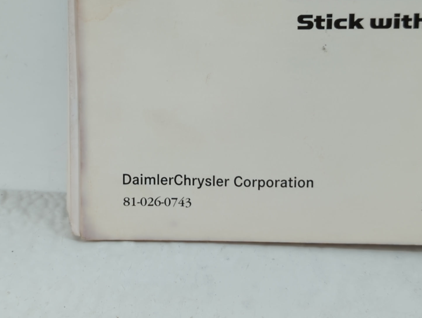 2007 Chrysler 300 Owners Manual Book Guide OEM Used Auto Parts - Oemusedautoparts1.com