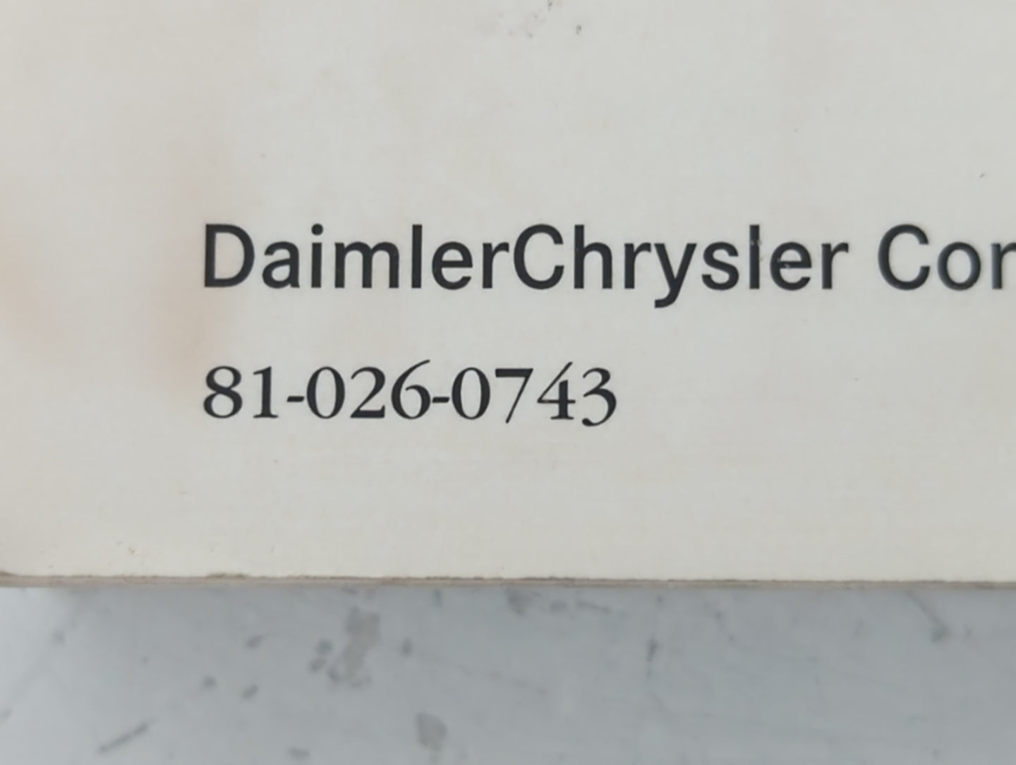 2007 Chrysler 300 Owners Manual Book Guide P/N:81-026-0743 OEM Used Auto Parts - Oemusedautoparts1.com