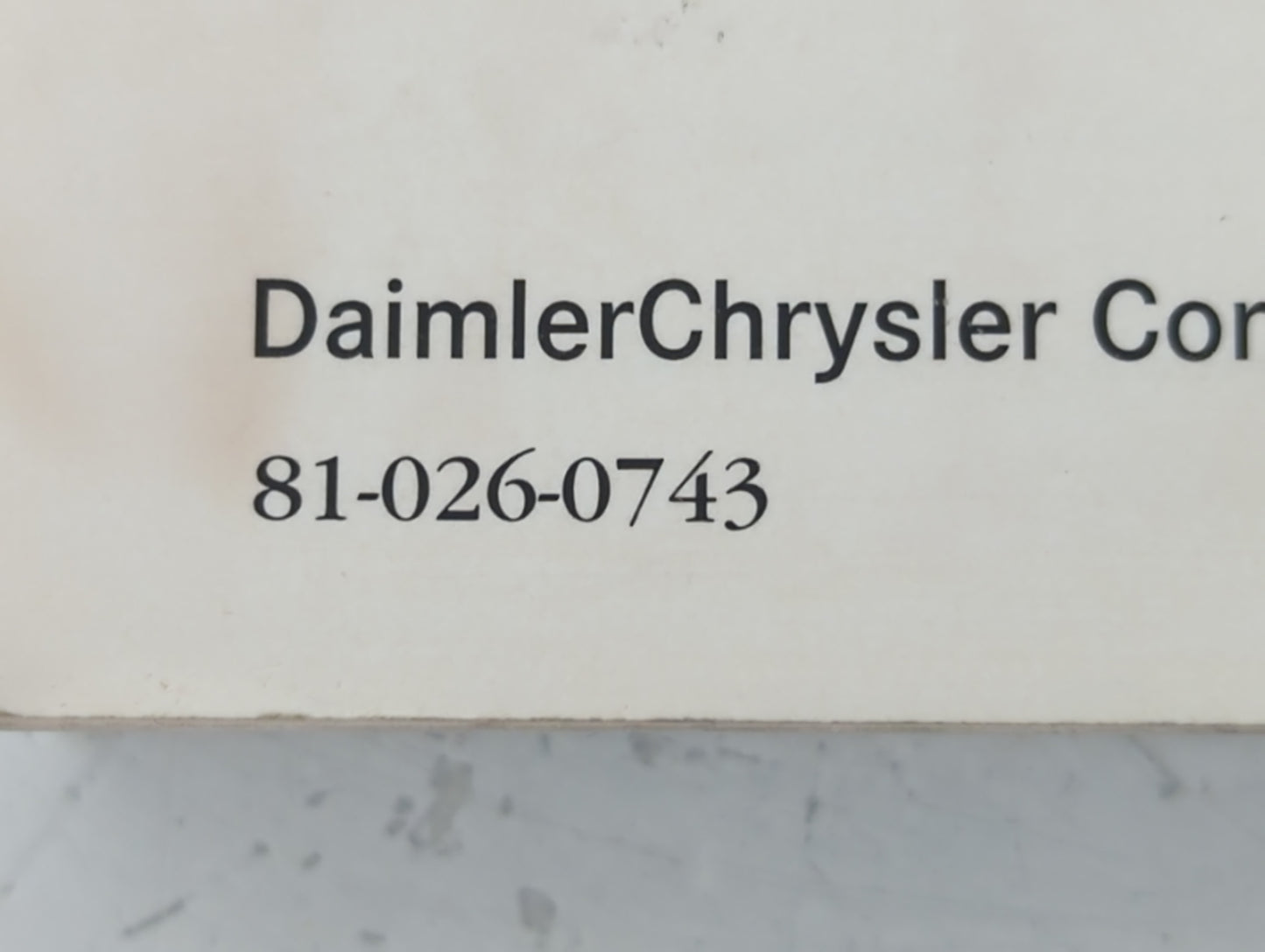 2007 Chrysler 300 Owners Manual Book Guide P/N:81-026-0743 OEM Used Auto Parts - Oemusedautoparts1.com