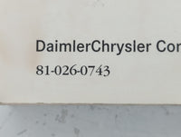 2007 Chrysler 300 Owners Manual Book Guide P/N:81-026-0743 OEM Used Auto Parts - Oemusedautoparts1.com