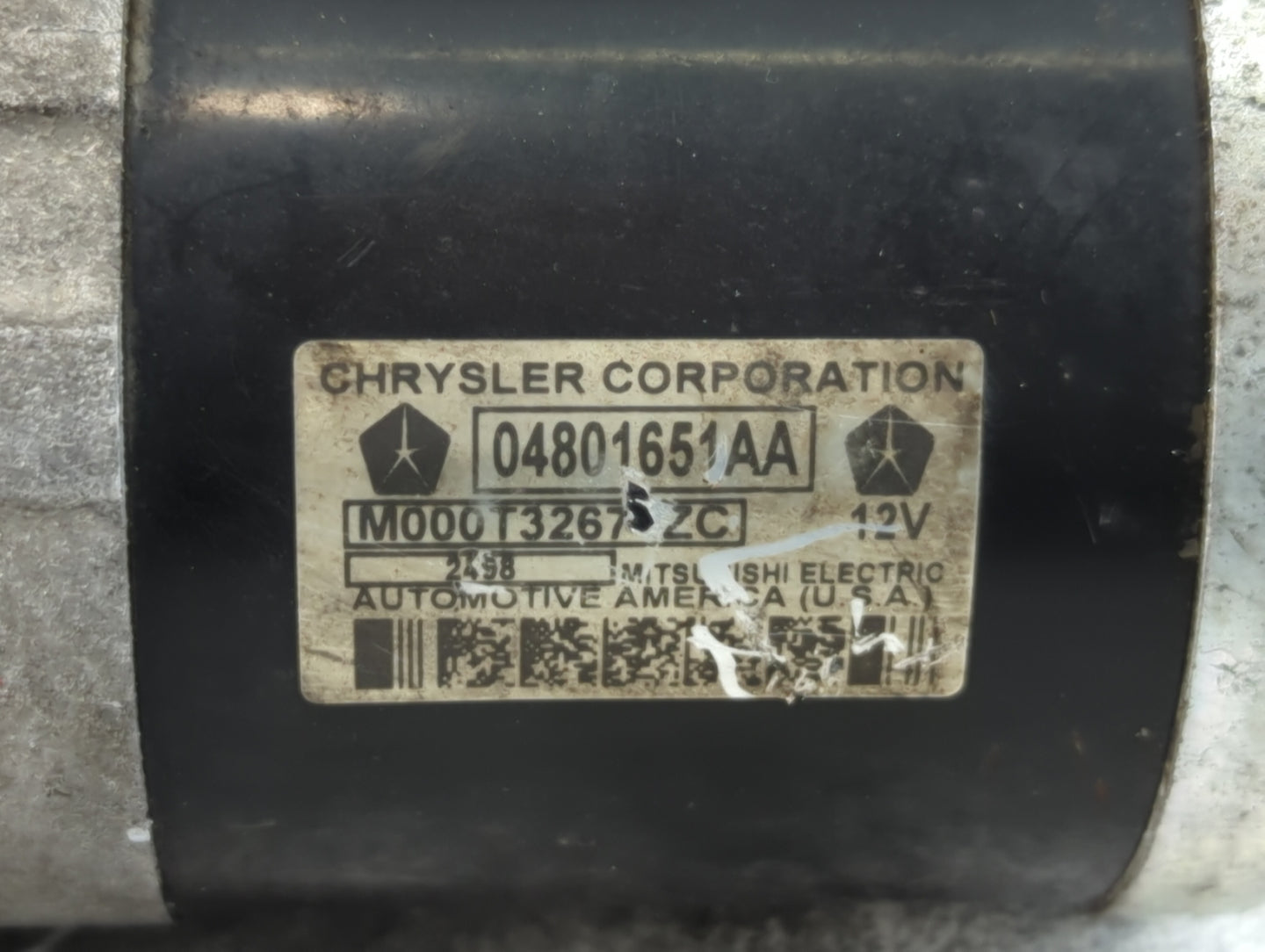 2007-2010 Chrysler 300 Car Starter Motor Solenoid OEM P/N:M000T32671ZC 04801651AA Fits Fits 2007 2008 2009 2010 OEM Used Aut