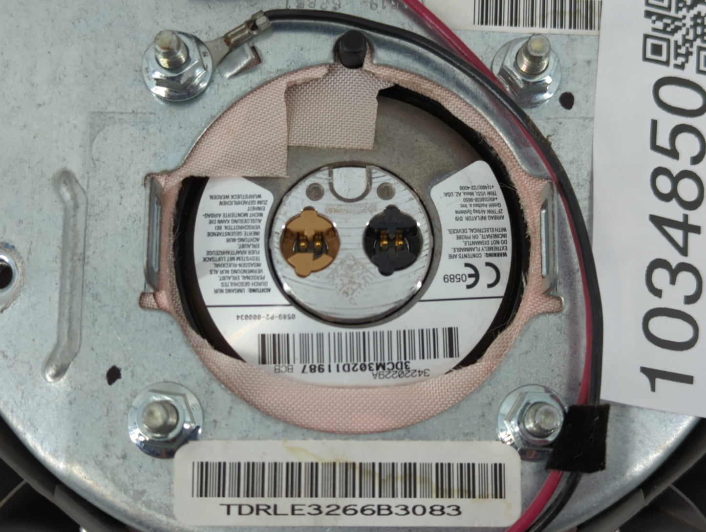2007-2009 Chrysler Aspen Air Bag Driver Left Steering Wheel Mounted P/N:34220229A Fits Fits 2007 2008 2009 OEM Used Auto Par