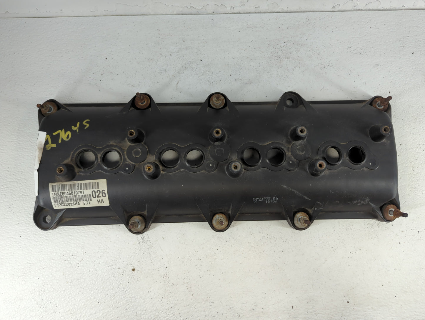 2007 Chrysler Aspen Driver Left Cylinder Head Valve Cover P/N:P53022026HA Fits OEM Used Auto Parts - Oemusedautoparts1.com