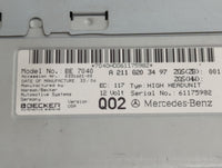 2007 Chrysler E Class Radio AM FM Cd Player Receiver Replacement P/N:A 211 820 34 97 Fits OEM Used Auto Parts - Oemusedautop