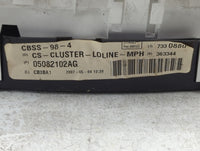 2007 Chrysler Pacifica Instrument Cluster Speedometer Gauges P/N:05082102AG CBSS-98-4, 7330880 Fits OEM Used Auto Parts - Oe