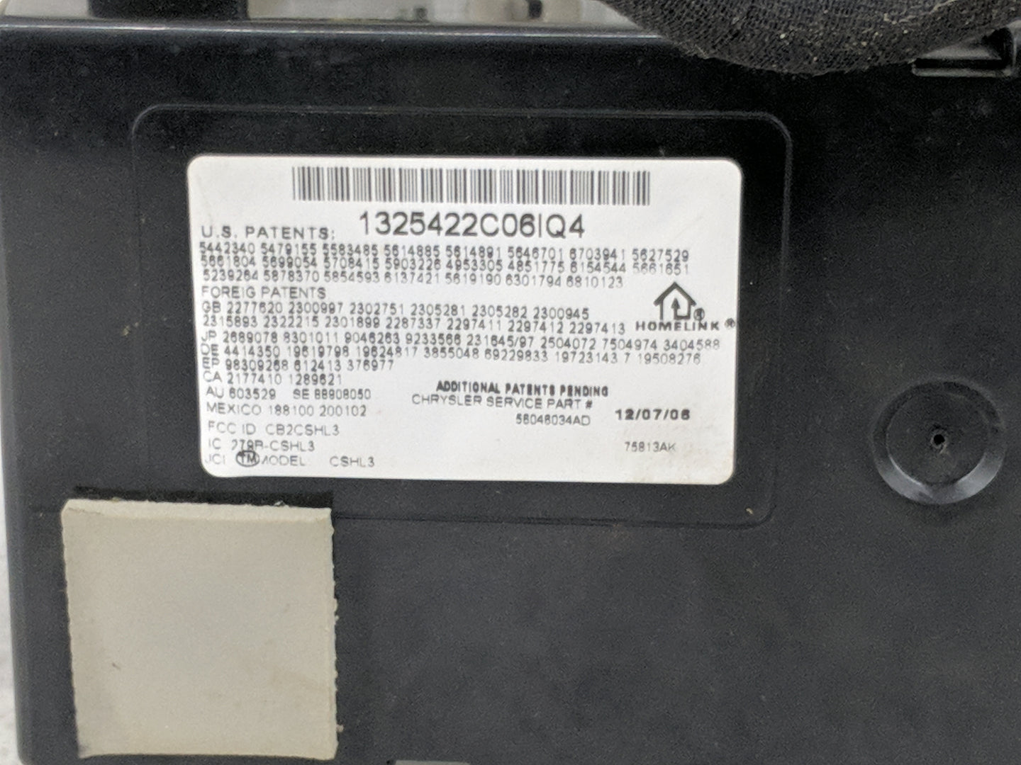 2007 Chrysler Pacifica Information-gps-tv Control Module - Oemusedautoparts1.com