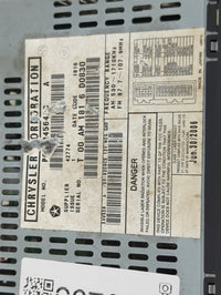 2004-2008 Chrysler Pacifica Radio AM FM Cd Player Receiver Replacement P/N:P05094564 Fits Fits 2004 2005 2006 2007 2008 OEM 