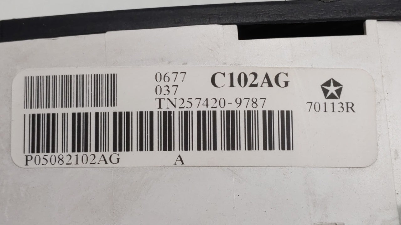 2007 Chrysler Pacifica Instrument Cluster Speedometer Gauges P/N:05082102AF 05082102AG Fits OEM Used Auto Parts - Oemusedaut