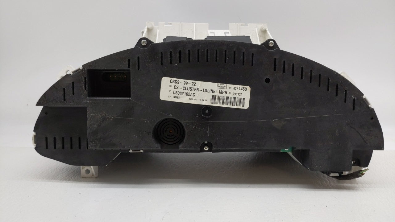 2007 Chrysler Pacifica Instrument Cluster Speedometer Gauges P/N:05082102AF 05082102AG Fits OEM Used Auto Parts - Oemusedaut