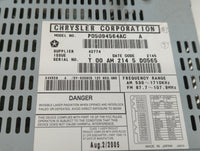 2004-2008 Chrysler Pacifica Radio AM FM Cd Player Receiver Replacement P/N:P05094564AB P05094564AD Fits OEM Used Auto Parts 