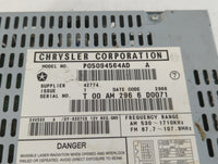 2004-2008 Chrysler Pacifica Radio AM FM Cd Player Receiver Replacement P/N:P05094564AD Fits Fits 2004 2005 2006 2007 2008 OE