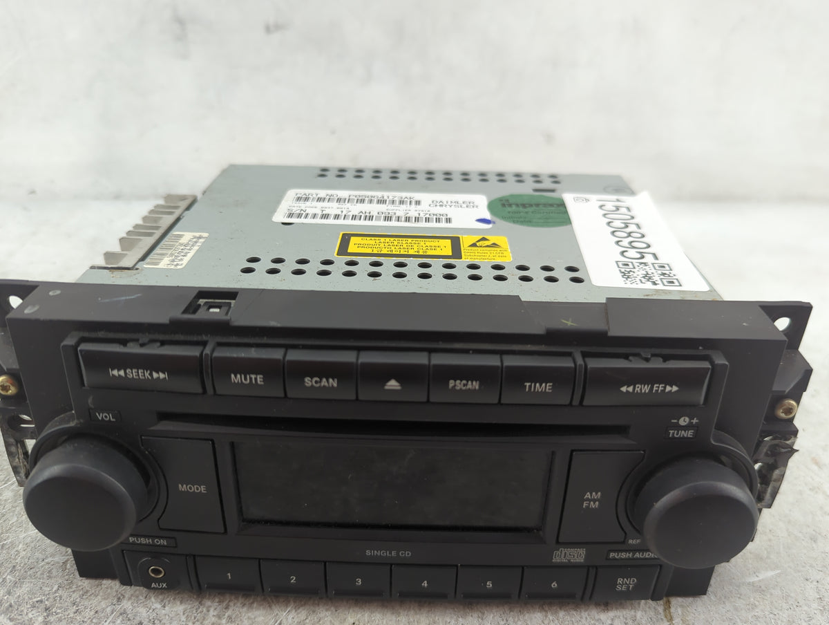 2006-2010 Chrysler Pt Cruiser Radio AM FM Cd Player Receiver Replacement P/N:P05064173AK Fits OEM Used Auto Parts - Oemuseda