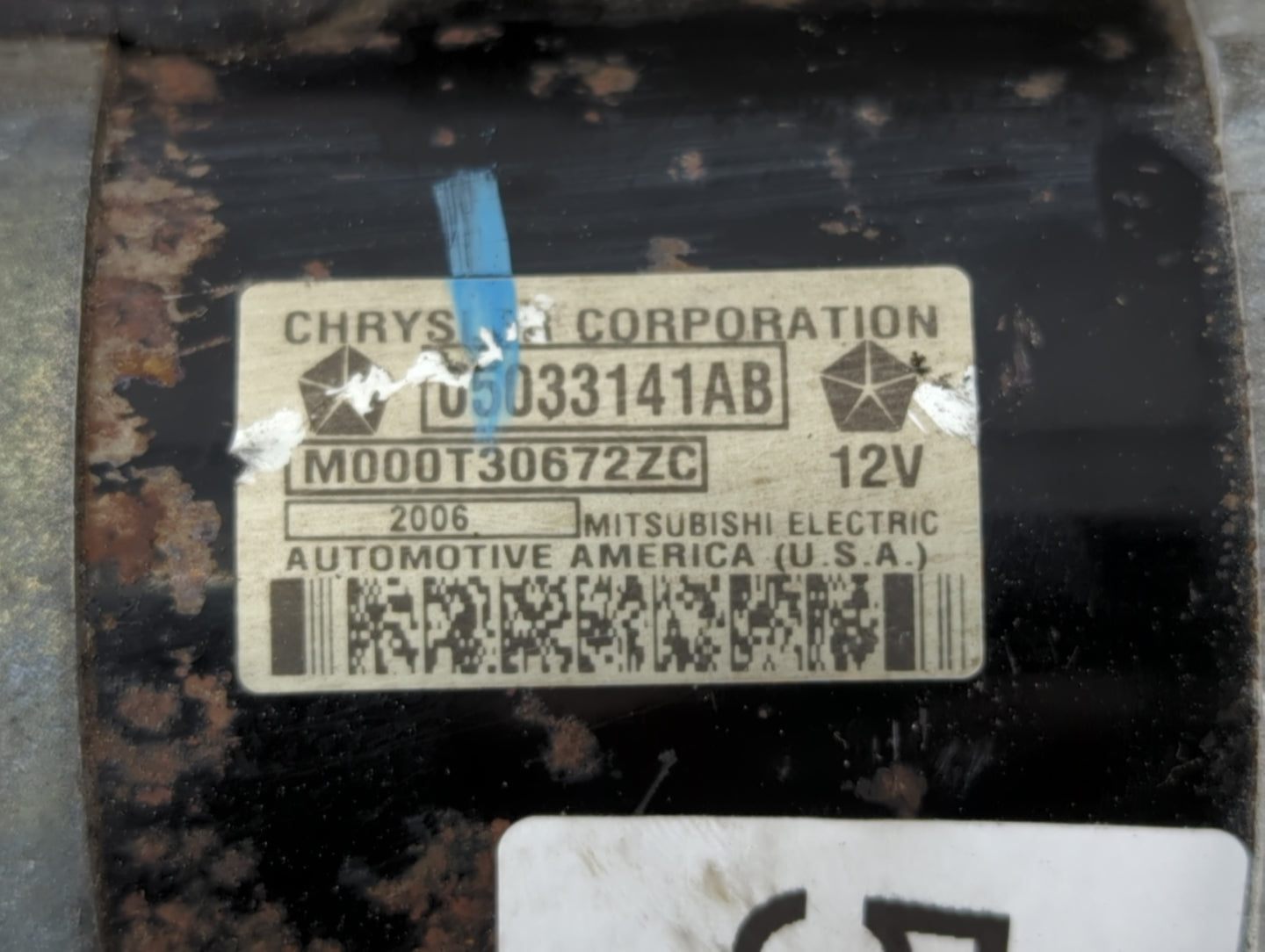 2003-2009 Chrysler Pt Cruiser Car Starter Motor Solenoid OEM P/N:M000T30672AC 5033141AB Fits OEM Used Auto Parts - Oemusedau