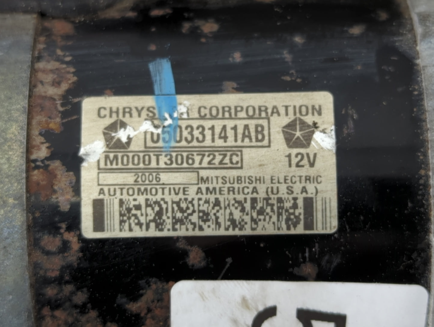 2003-2009 Chrysler Pt Cruiser Car Starter Motor Solenoid OEM P/N:M000T30672AC 5033141AB Fits OEM Used Auto Parts - Oemusedau