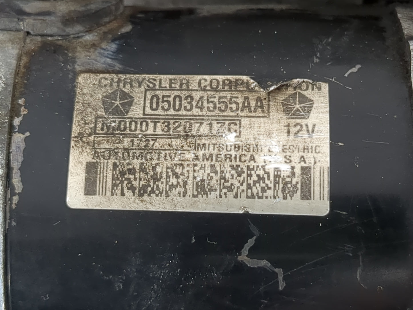 2007-2010 Chrysler Sebring Car Starter Motor Solenoid OEM P/N:M00T32071ZC 05034555AA Fits Fits 2007 2008 2009 2010 OEM Used 