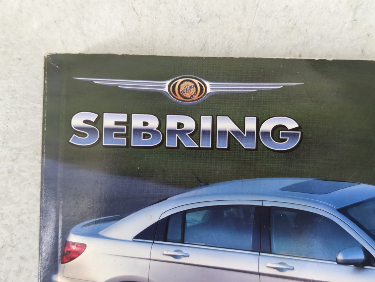 2007 Chrysler Sebring Owners Manual Book Guide OEM Used Auto Parts - Oemusedautoparts1.com