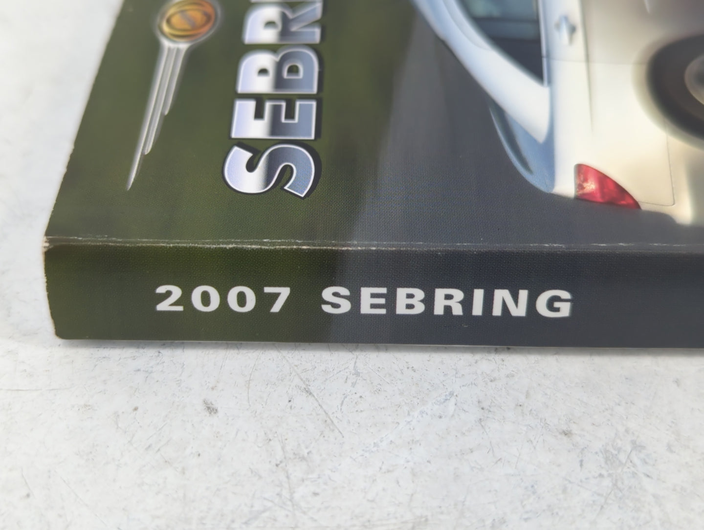 2007 Chrysler Sebring Owners Manual Book Guide OEM Used Auto Parts - Oemusedautoparts1.com