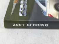 2007 Chrysler Sebring Owners Manual Book Guide OEM Used Auto Parts - Oemusedautoparts1.com
