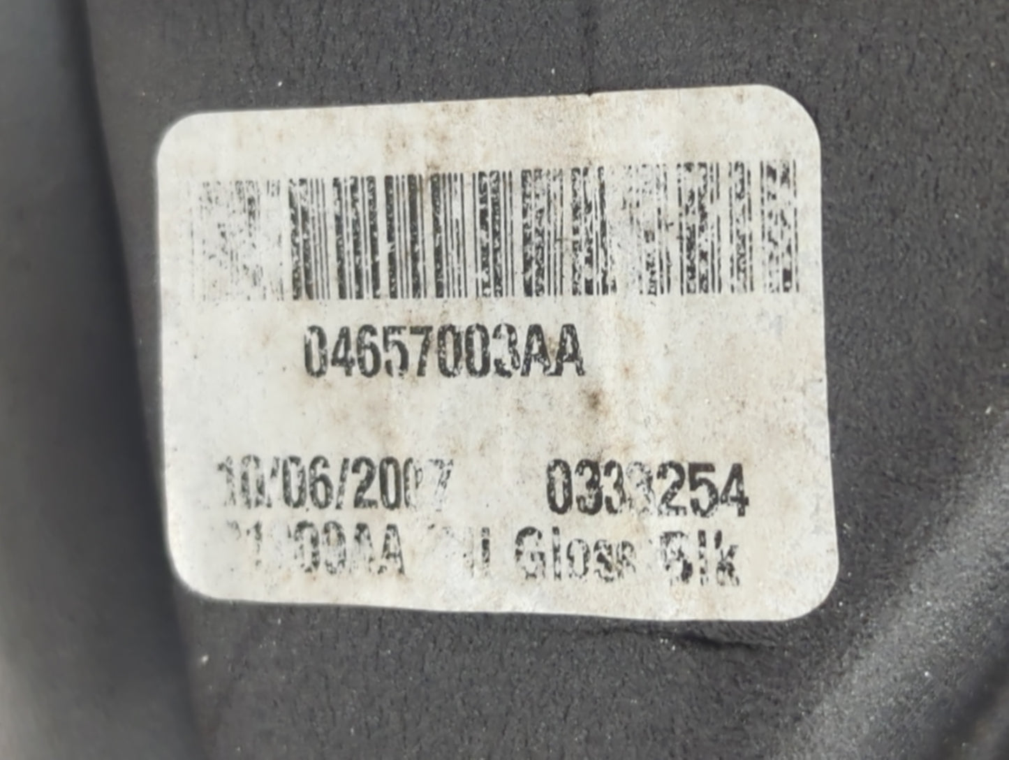 2007 Chrysler Sebring Side Mirror Replacement Passenger Right View Door Mirror P/N:04657003AA Fits OEM Used Auto Parts - Oem