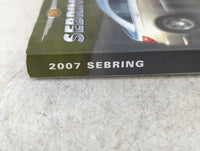2007 Chrysler Sebring Owners Manual Book Guide P/N:81-026-0704 OEM Used Auto Parts - Oemusedautoparts1.com