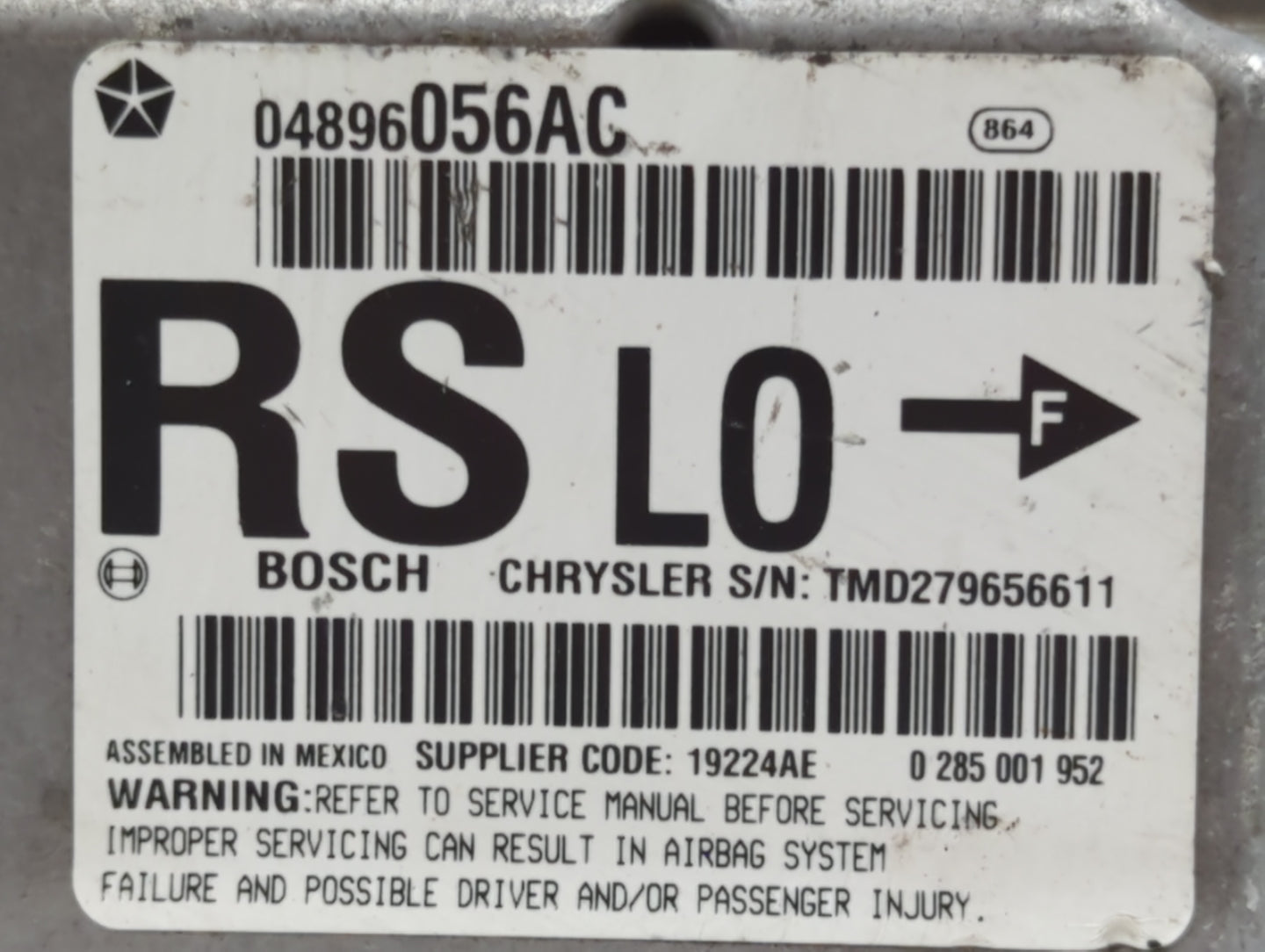 2006 Chrysler Town & Country Chassis Control Module Ccm Bcm Body Control - Oemusedautoparts1.com