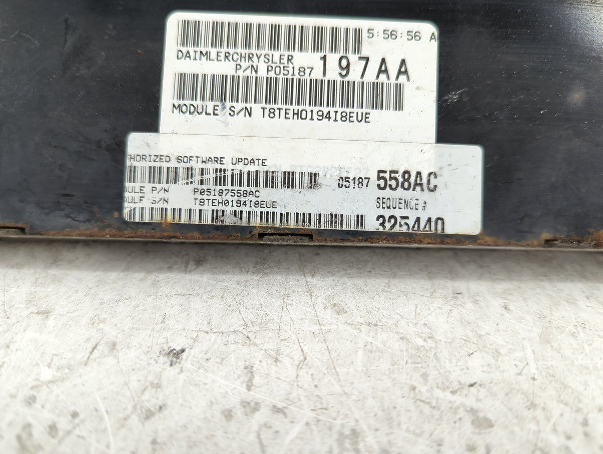 2007 Chrysler Town & Country PCM Engine Control Computer ECU ECM PCU OEM P/N:P05187197AA P05187558AC Fits OEM Used Auto Part