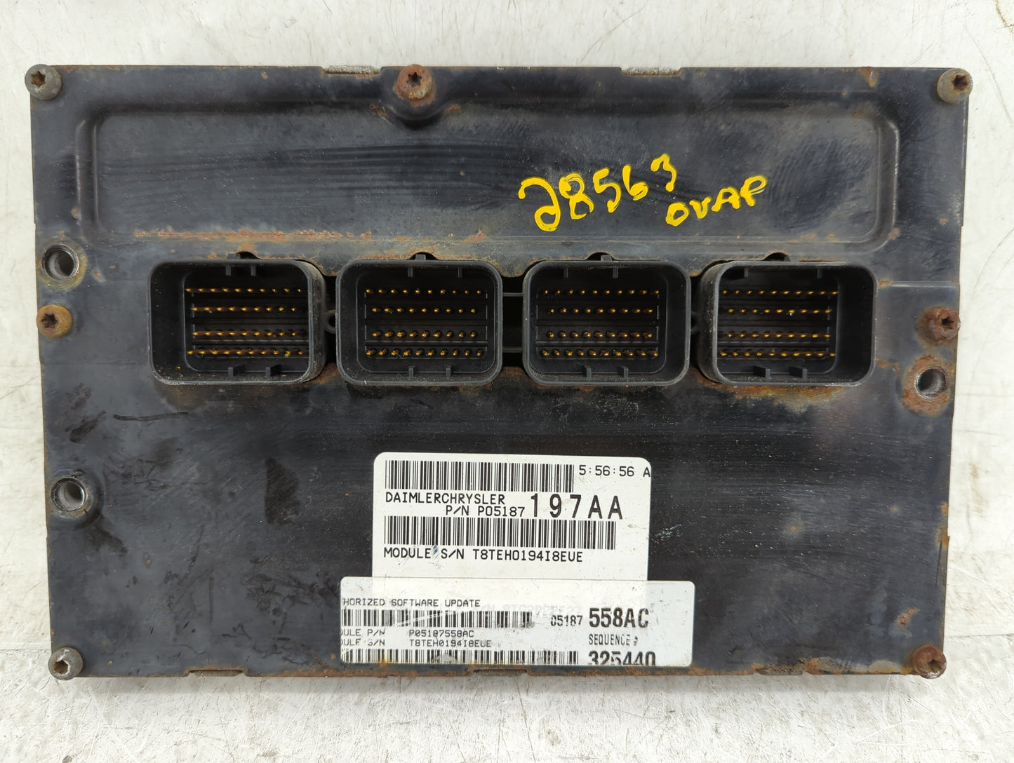 2007 Chrysler Town & Country PCM Engine Control Computer ECU ECM PCU OEM P/N:P05187197AA P05187558AC Fits OEM Used Auto Part