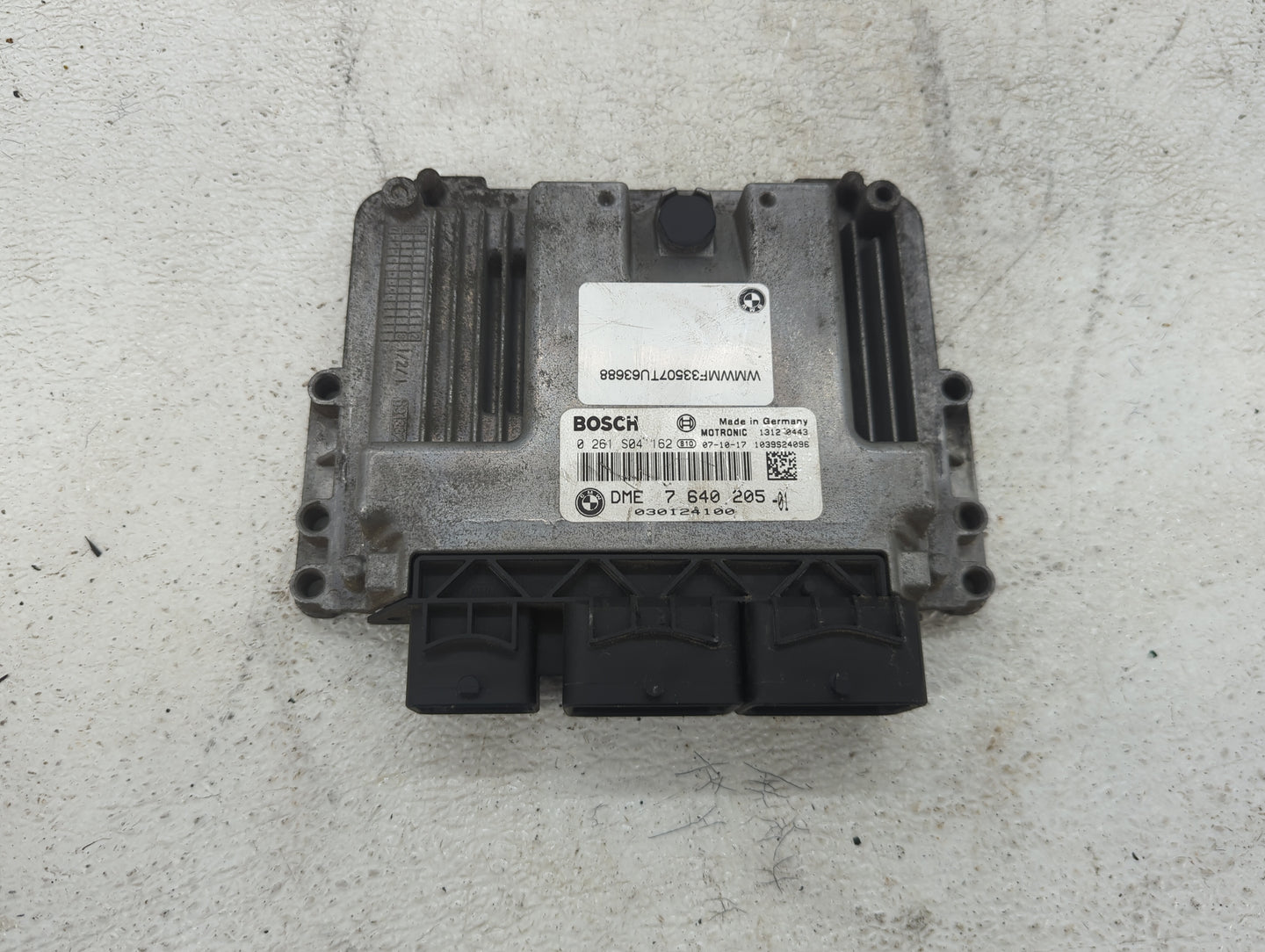 2007 Coop Coop PCM Engine Control Computer ECU ECM PCU OEM P/N:0261S04162 DME 7 640 205, 030124100 Fits OEM Used Auto Parts 