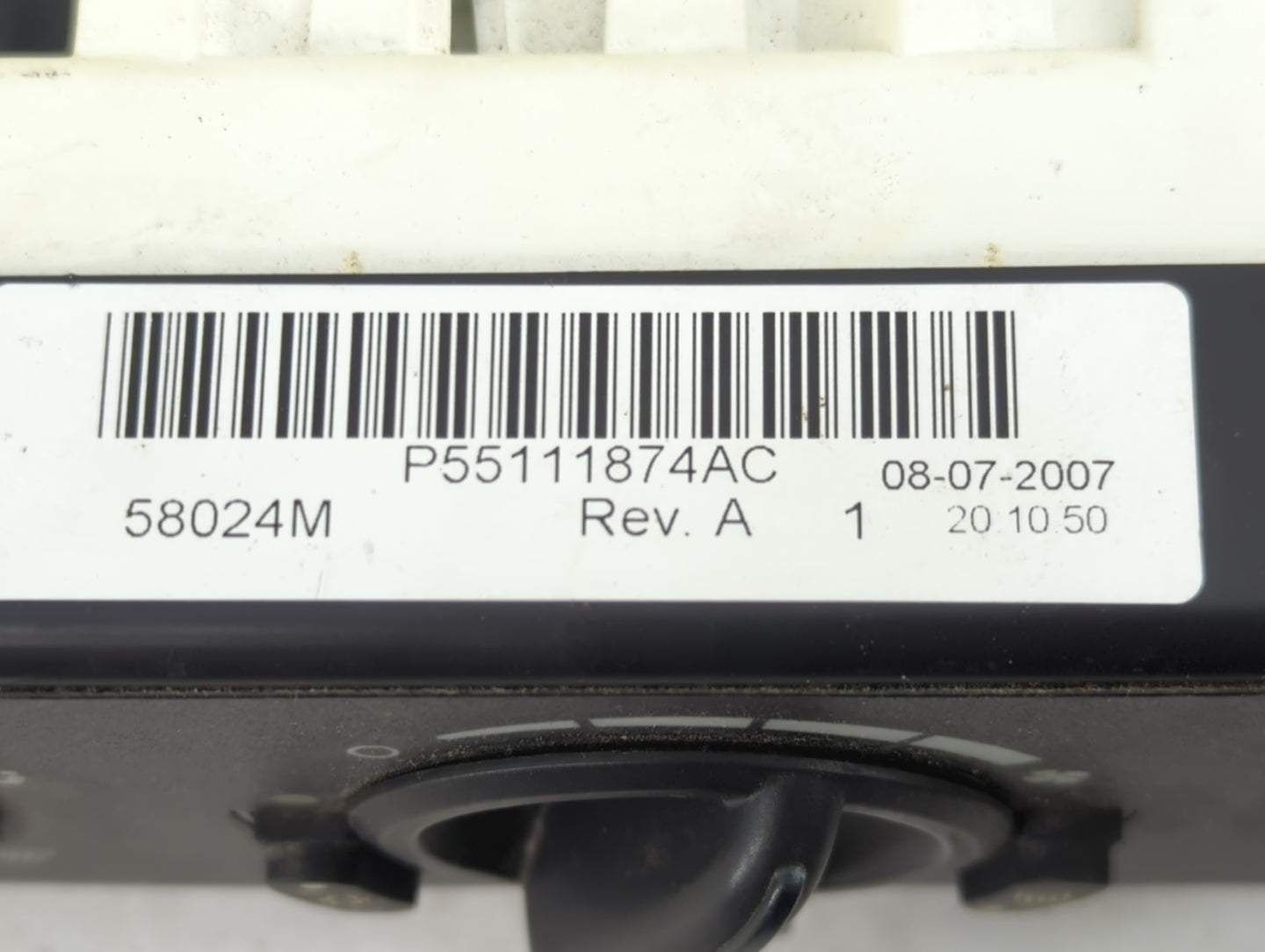 2007-2009 Dodge Caliber Climate Control Module Temperature AC/Heater Replacement P/N:P55111874AC Fits Fits 2007 2008 2009 OE