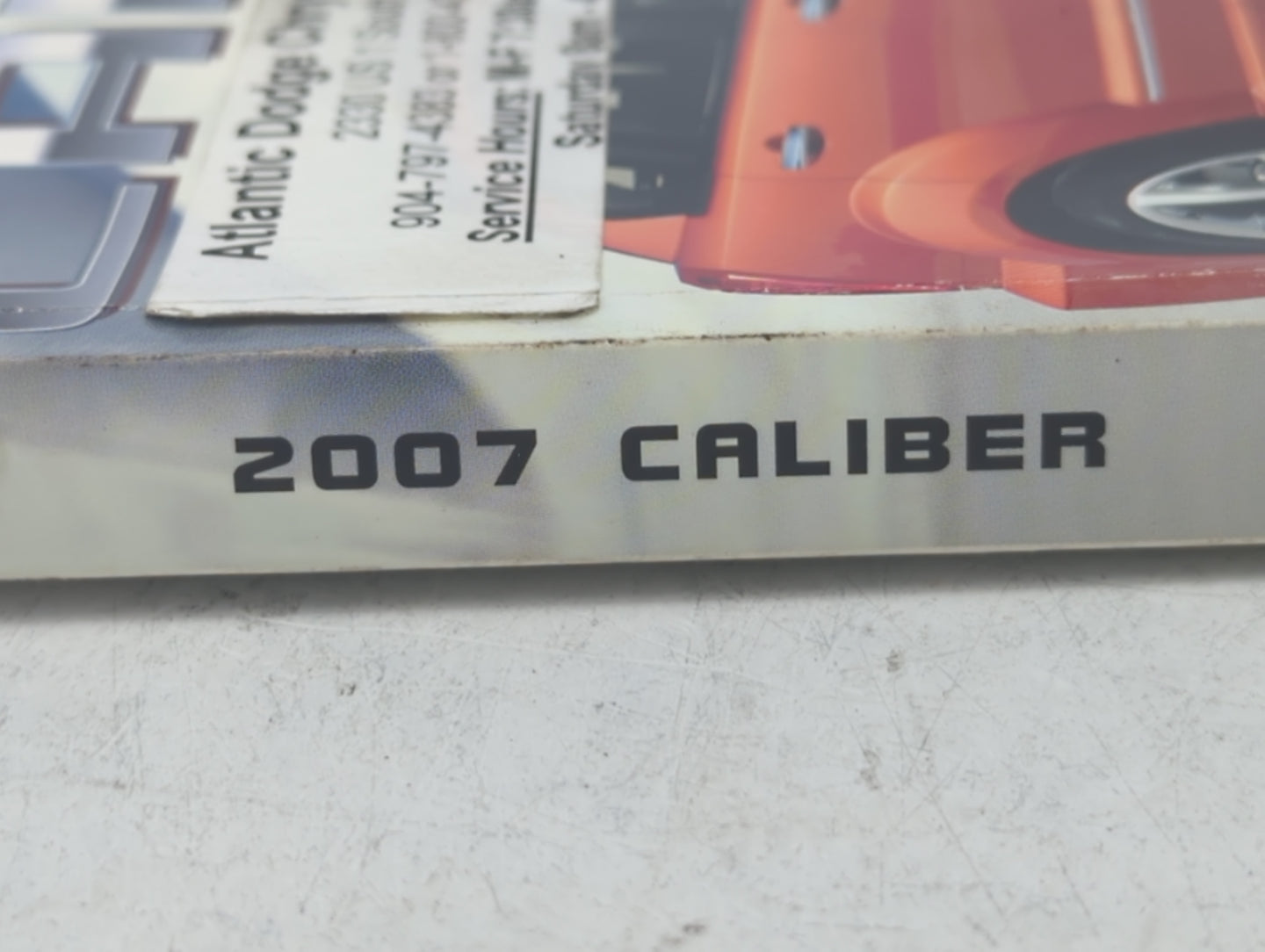 2007 Dodge Caliber Owners Manual Book Guide P/N:81-026-0739 OEM Used Auto Parts - Oemusedautoparts1.com