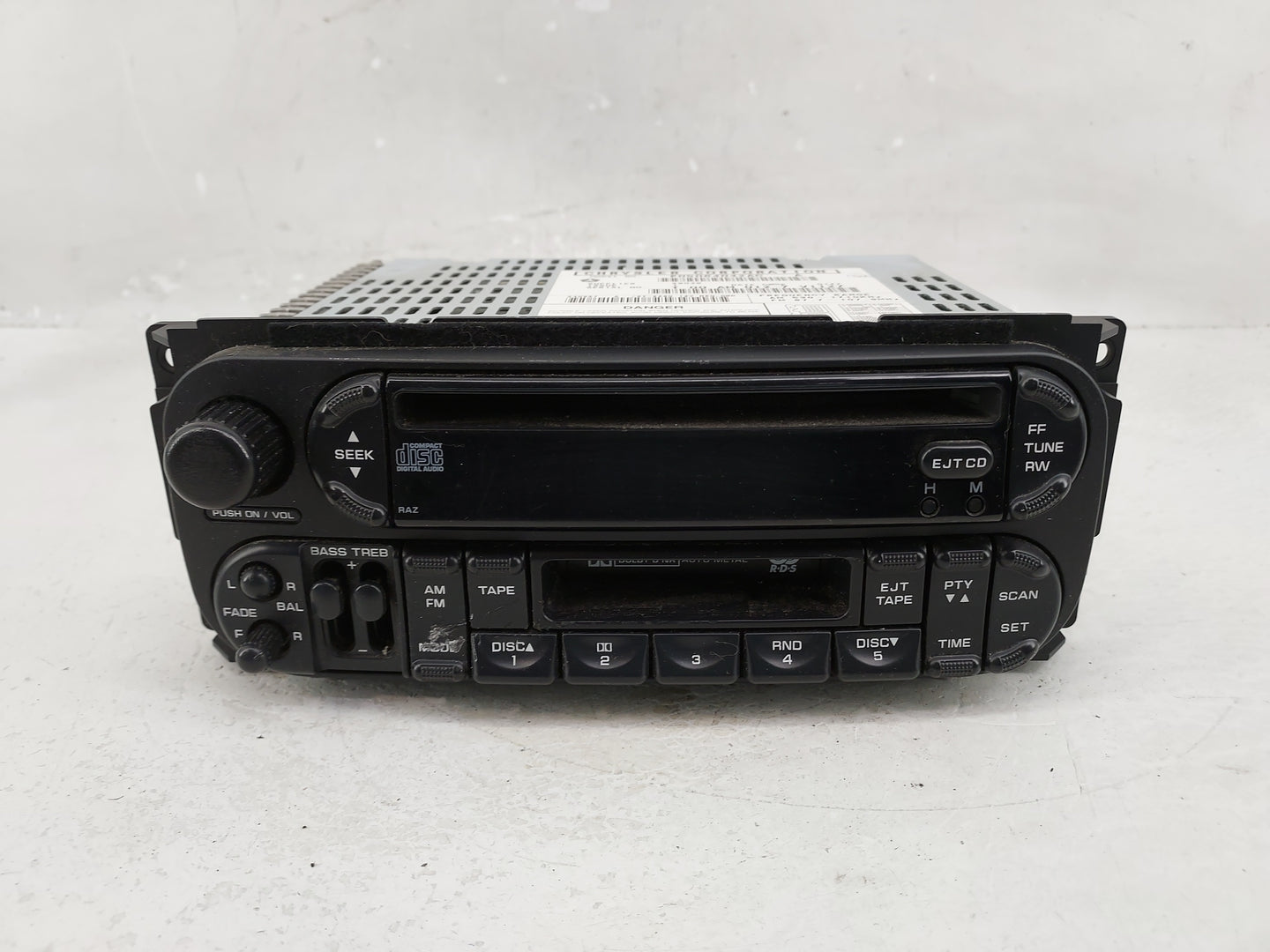 2002-2007 Dodge Caravan Radio AM FM Cd Player Receiver Replacement Fits Fits 2002 2003 2004 2005 2006 2007 OEM Used Auto Par