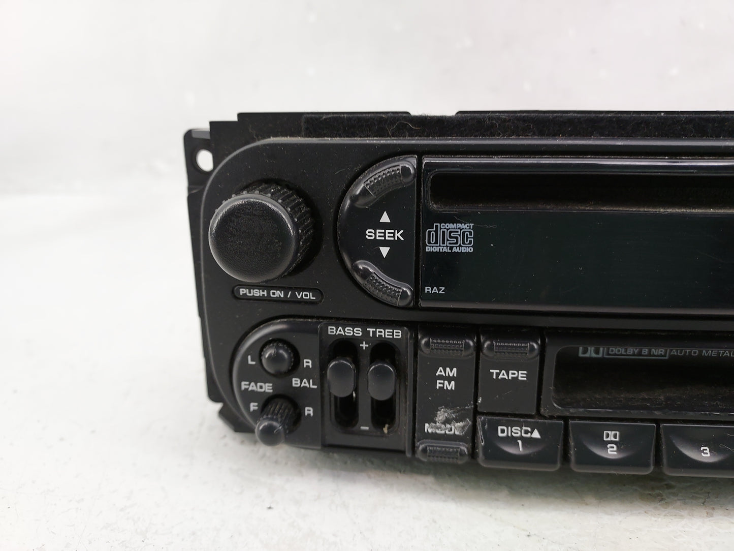 2002-2007 Dodge Caravan Radio AM FM Cd Player Receiver Replacement Fits Fits 2002 2003 2004 2005 2006 2007 OEM Used Auto Par