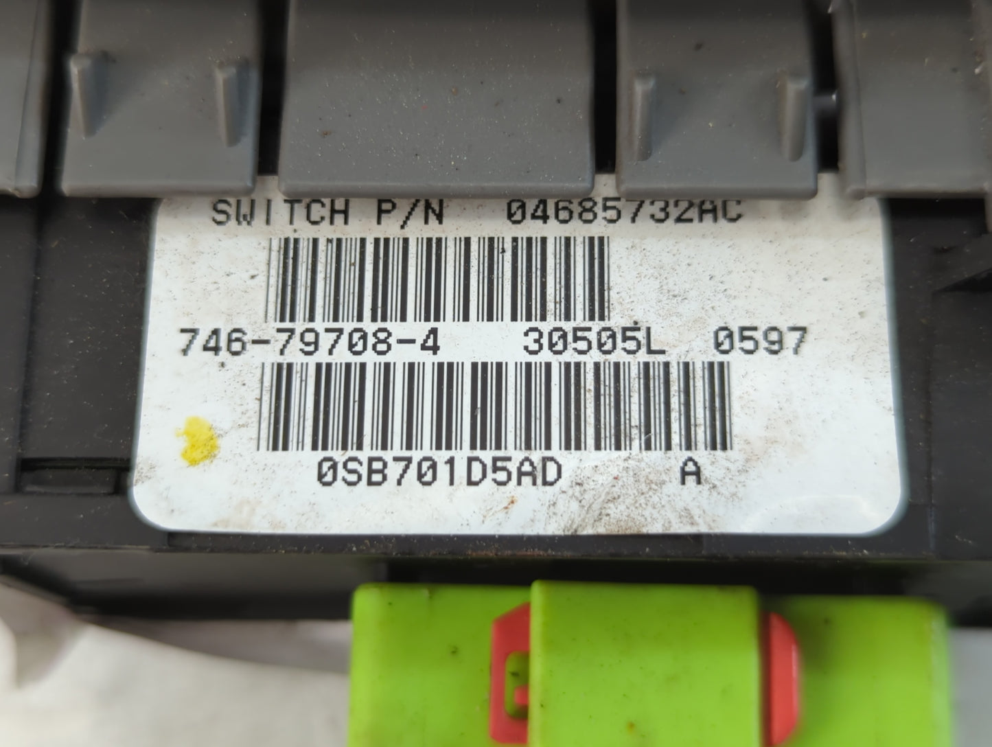 2004-2007 Dodge Caravan Master Power Window Switch Replacement Driver Side Left P/N:04685732AC Fits Fits 2004 2005 2006 2007