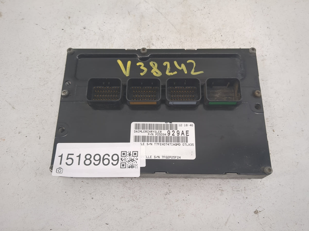 2007 Dodge Charger PCM Engine Control Computer ECU ECM PCU OEM P/N:P05094929AE OEM Used Auto Parts - Oemusedautoparts1.com