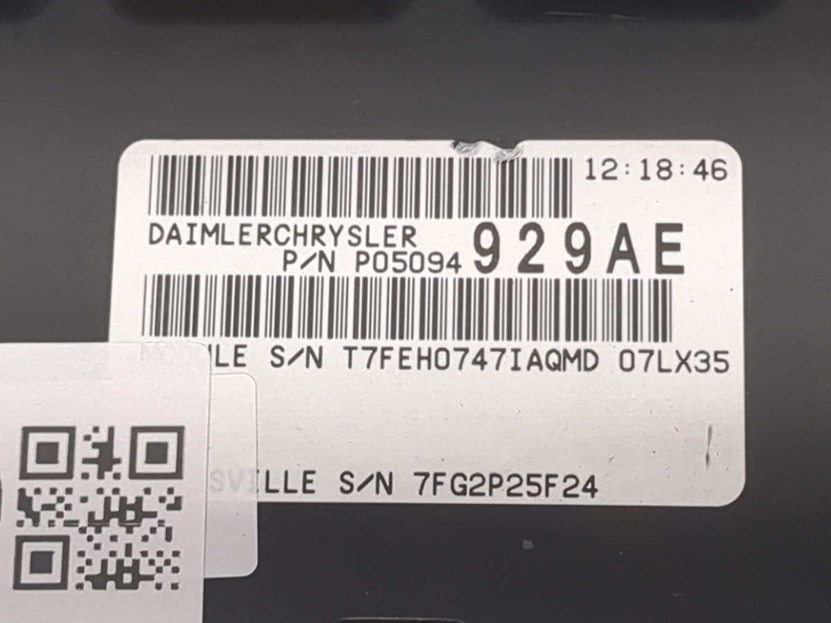2007 Dodge Charger PCM Engine Control Computer ECU ECM PCU OEM P/N:P05094929AE OEM Used Auto Parts - Oemusedautoparts1.com