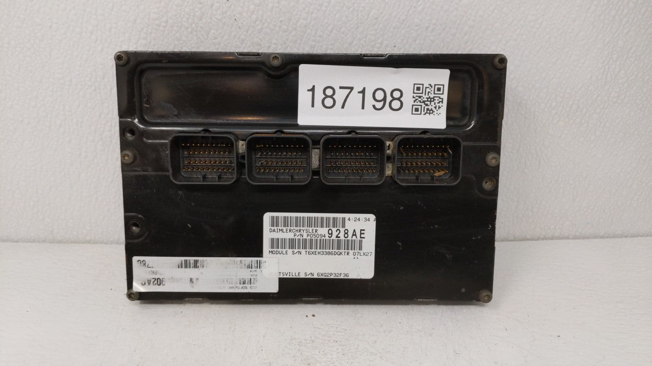 2007 Dodge Charger PCM Engine Control Computer ECU ECM PCU OEM P/N:P05094811AE P05094928AE Fits OEM Used Auto Parts - Oemuse